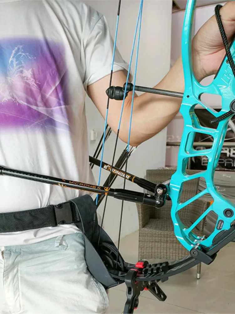 1 support d'arc en cuir de vachette composite, support d'arc pour arc à poulies, support portable en cuir de vachette