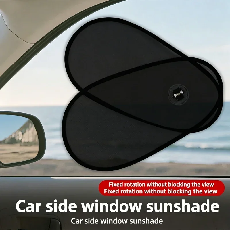 Universal Car Window Sun Shade, Breathable Mesh, Strong Suction, Foldable, for Cars, SUVs, Trucks & Vans