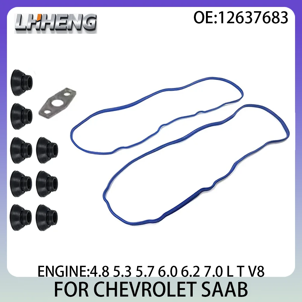 

Engine Valve Cover Gasket Set For CHEVROLET AVALANCHE CAMARO CAPRICE CORVETTE SAAB 4.8 5.3 5.7 6.0 6.2 7.0 L T 97-20 12560696