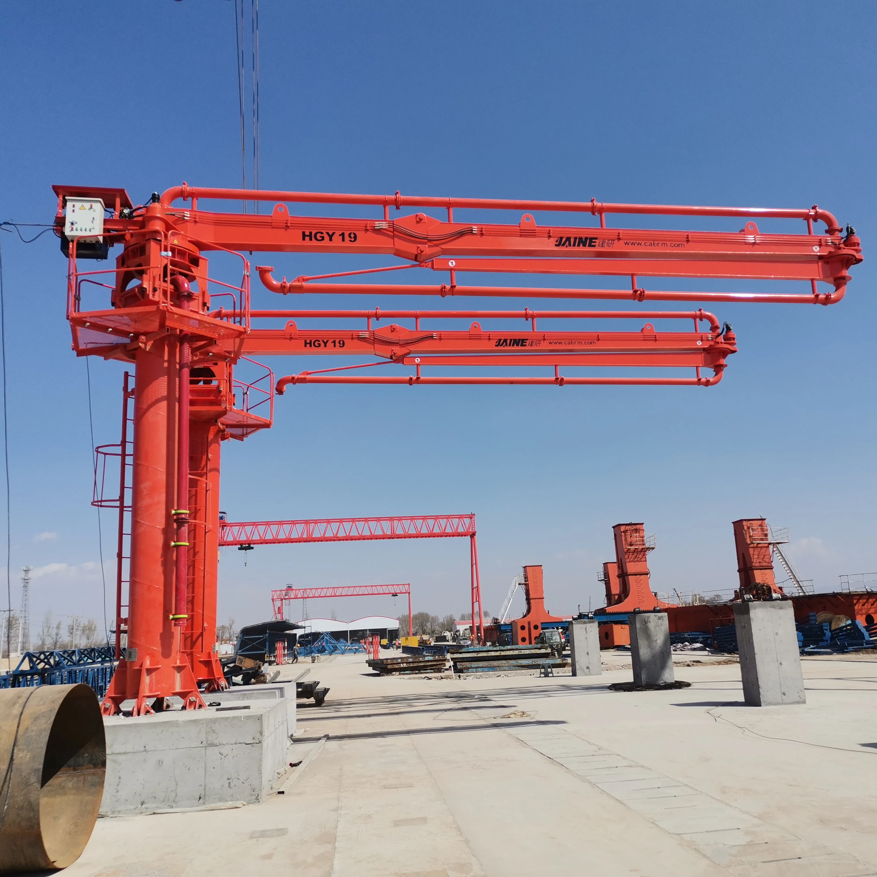 مضخة خرسانة ثابتة لوضع الخرسانة HGY19 مع هيكل مدمج بسعر المصنع في الصين