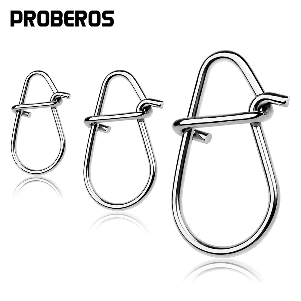 PROBEROS 30Pcs/lot Gourd-Shaped Pin Stainless Steel Lure Enhancement Pin Bait Fishhook Connector Fishing Accessories Wholesale