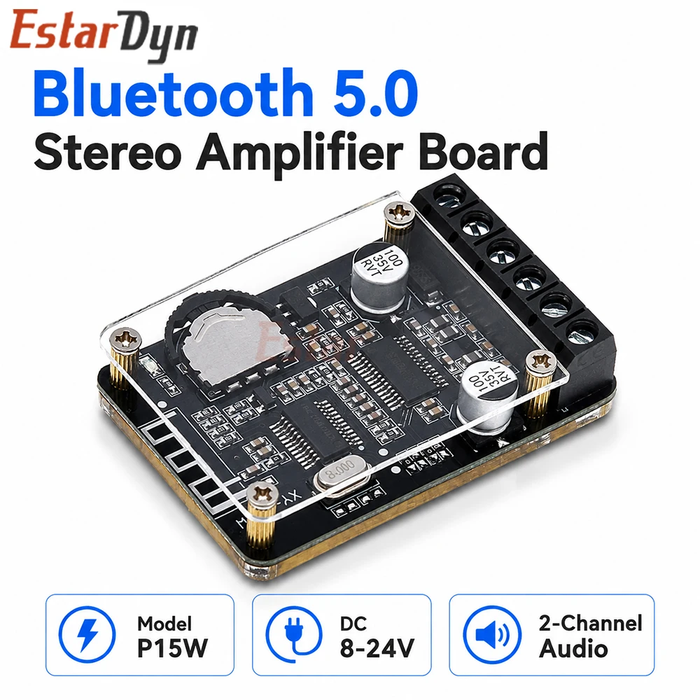 Diy Audio Electronics Kit - Estardyn Bluetooth Stereo Audio Amplifier Board