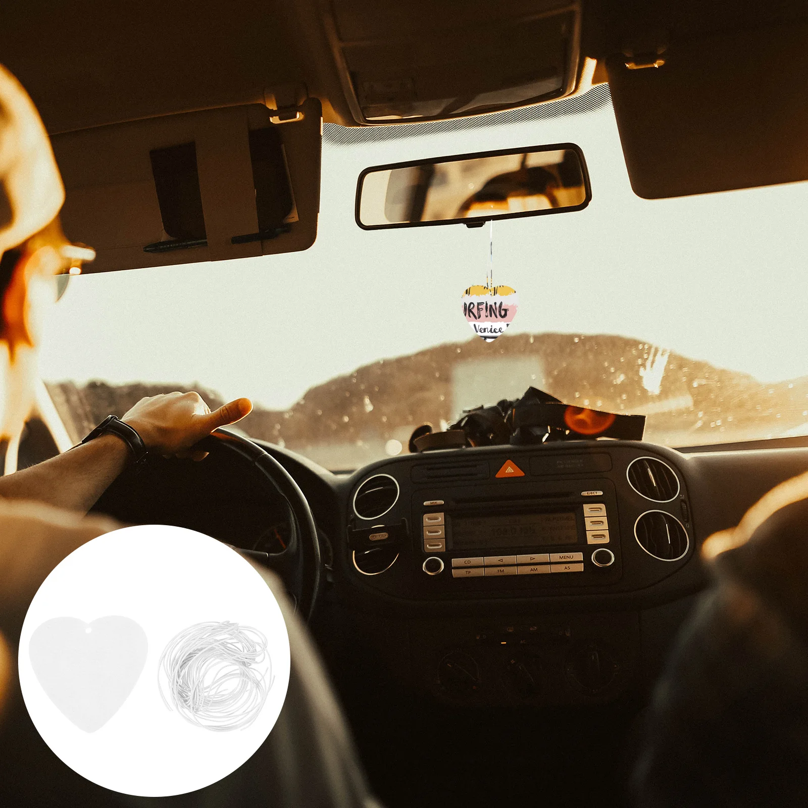 

1 set 1 Set Heart Shape Felt Sublimation Air Freshener Sheets Blank Diy Craft For Car Heat Transfer Aromatherapy Decor Scented