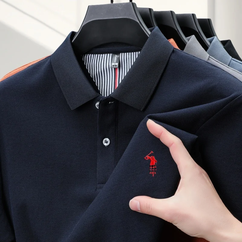 Polo homme de luxe 100 % coton pur, nouvelle collection été, broderie poney, confortable, décontracté, manches courtes