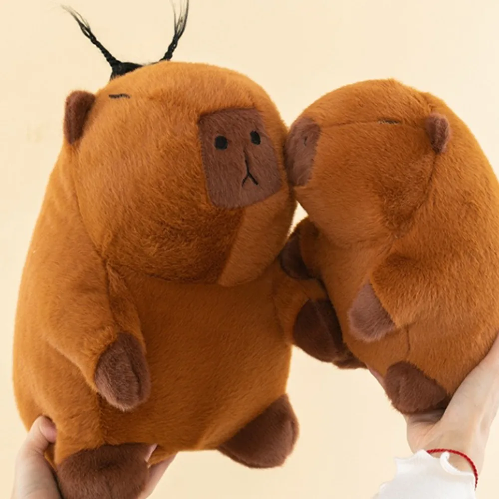 Diy Haar Capybara Plüsch Spielzeug Cartoon Weiche Capibara Anime Flauschige Spielzeug Kreative Lustige Capybara Plüsch Puppe Geburtstag Geschenk