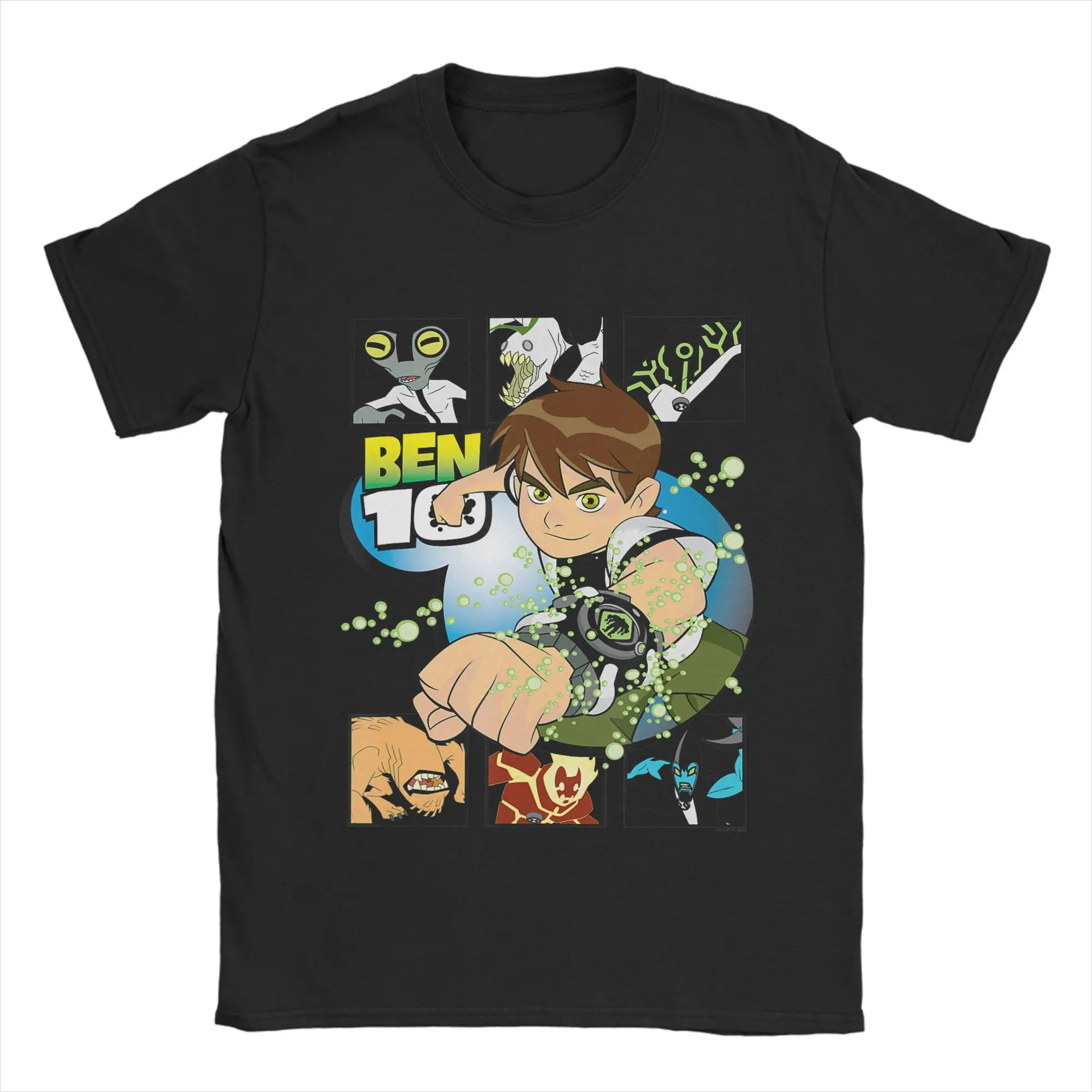 Streetwear T-Shirt Summer Ben 10 Alien  Hippie T Shirts  Cotton Tshirt for Couple Y2K Casual Pattern Short Sleeve Clothing