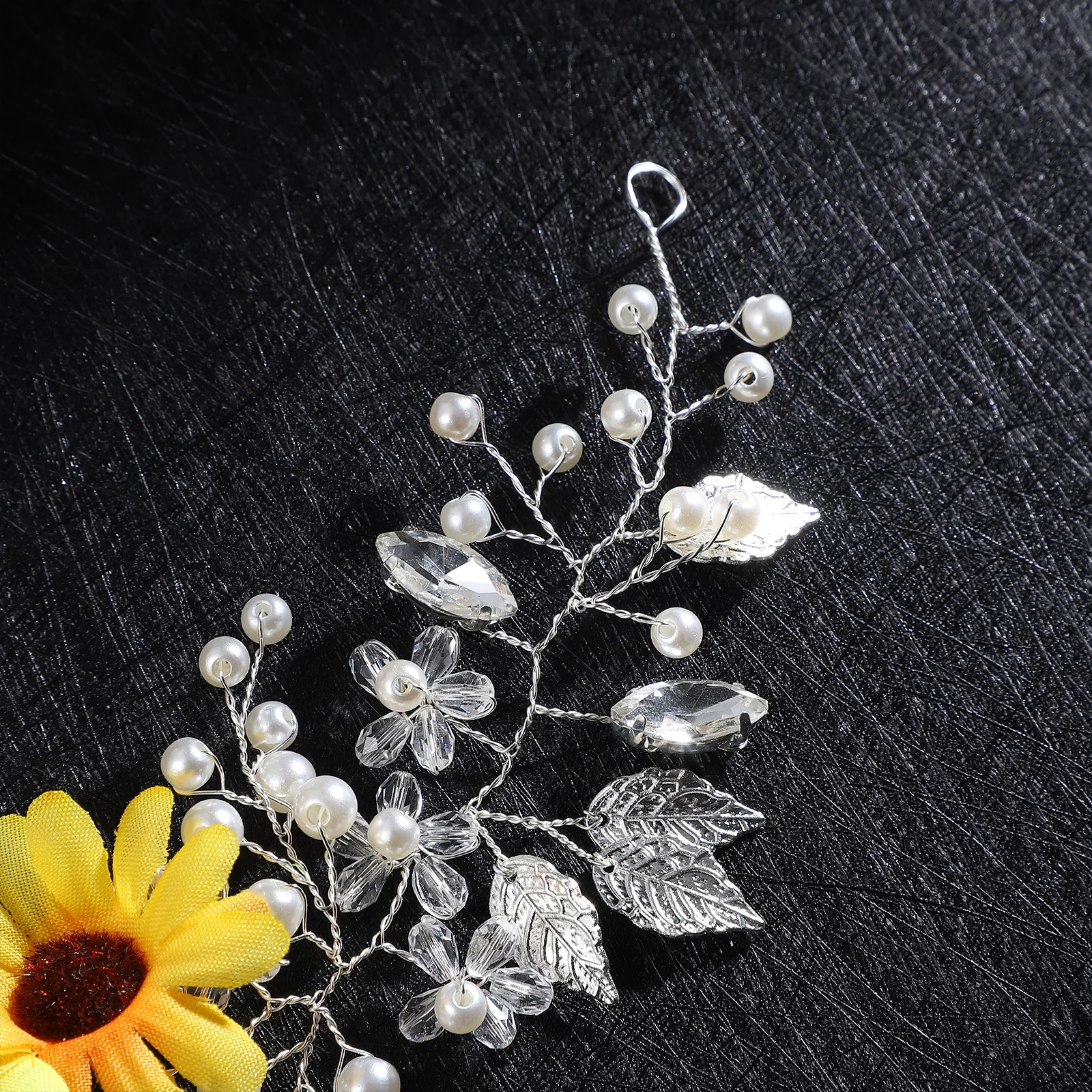 حجر الراين ديزي هيرباند الزفاف خوذة أنيقة العروس Hairwear موضة عقال العروس الشعر الديكور لحفلات الزفاف والحفلات الراقصة #1