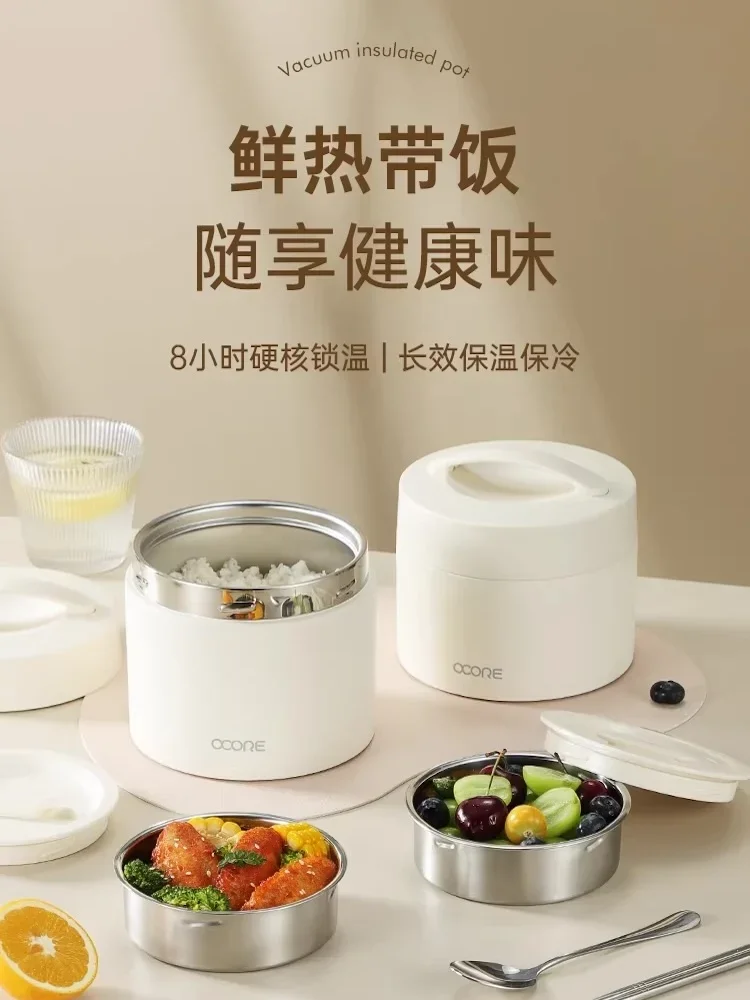 Double layer Lunchbox food storage containers Heat preservation bento lunch box Stainless steel lunch box for kids food warmer