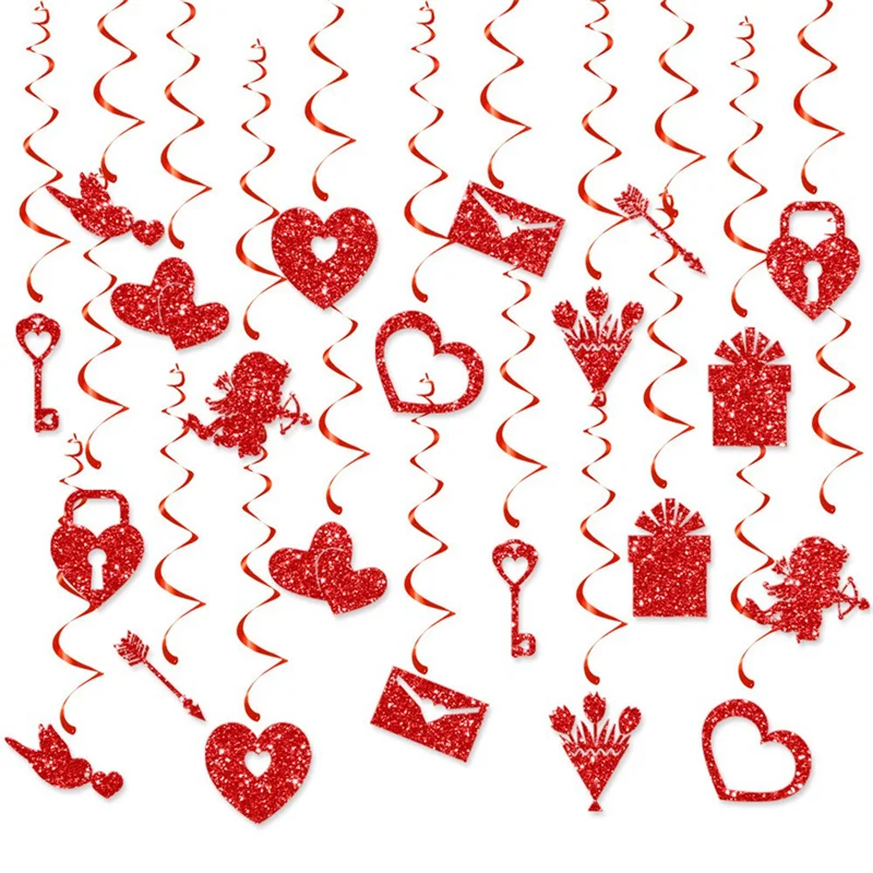

Y43A-Valentine's Day Theme Party Decoration Spiral Spiral Charms Valentine Dating Atmosphere Decoration Props Durable