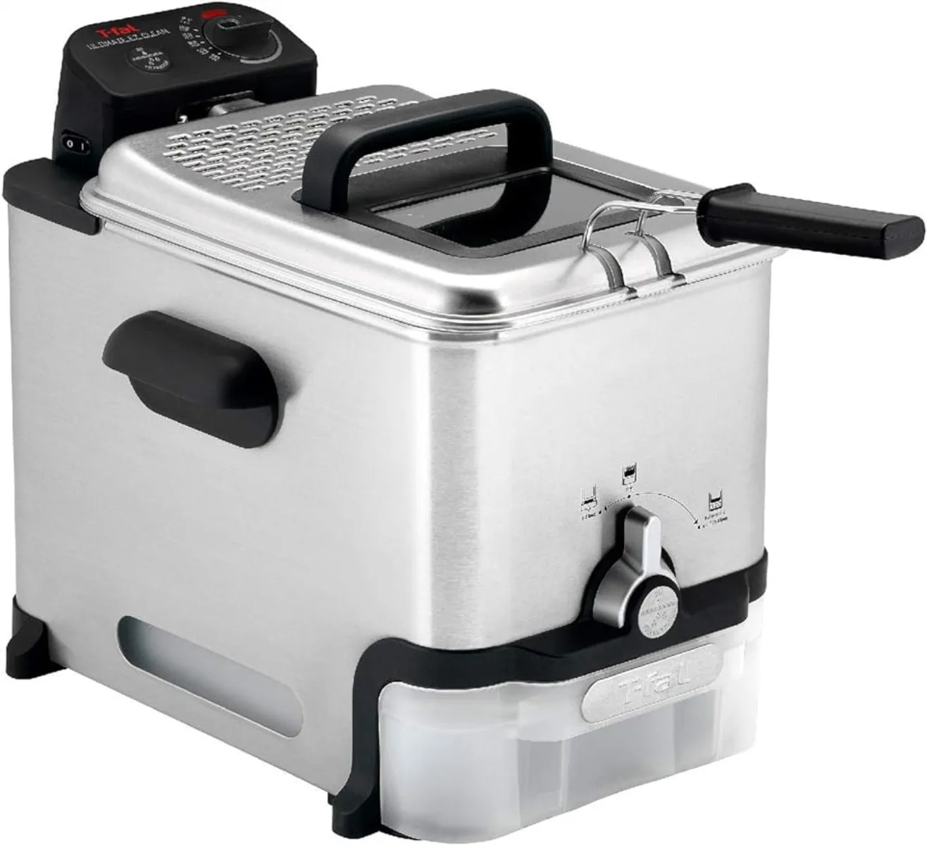 Stainless Steel Deep Fryer with Basket 3.5 Liter Oil and 2.6 Pound Food Capacity 1700 Watts，Temp Control | USA | NEW