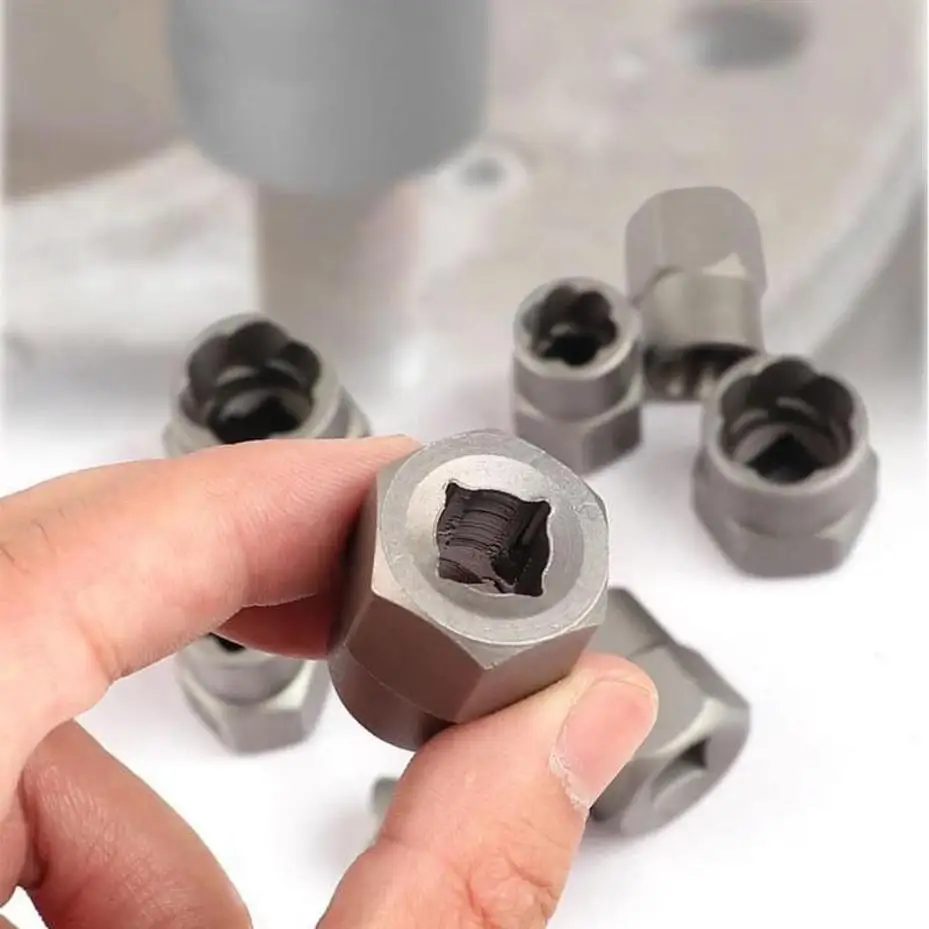 3/8” Drive Impact Bolt Nut Extractor Set 13 Pcs Lug Nut Remover Kit 1/4”-3/4” Twist Socket Tool Set With A 1/4” Hex Drive 3/8”