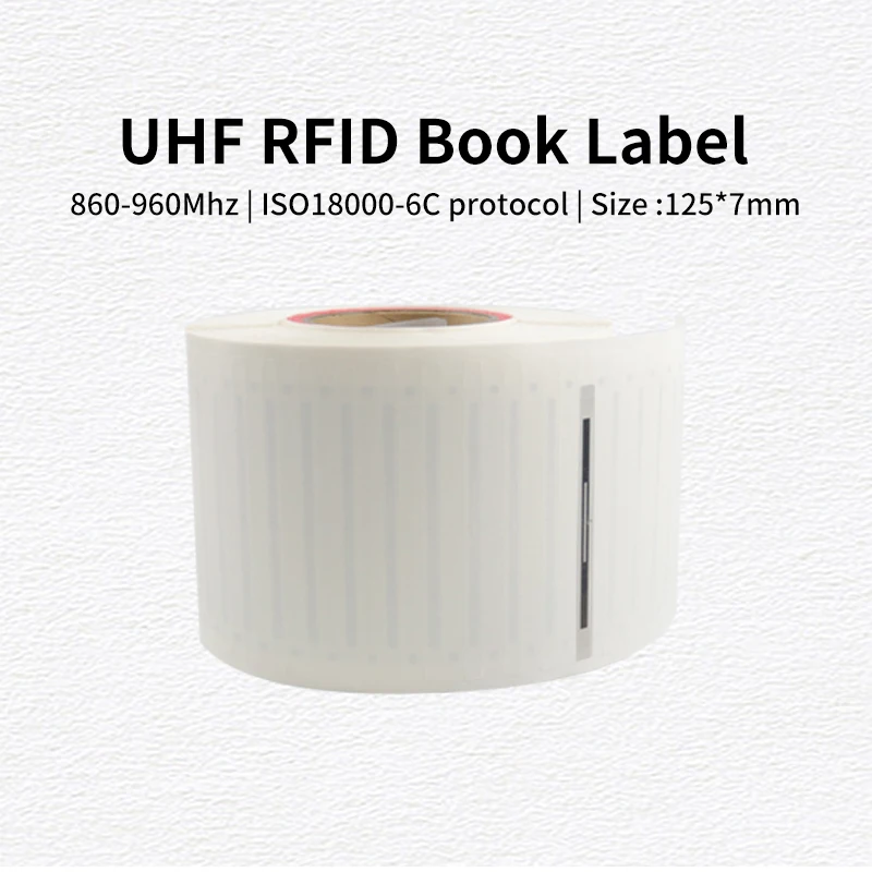 

50pcs 125*7mm Passive Label Adhesive Stive UHF RFID Tag For Library Management