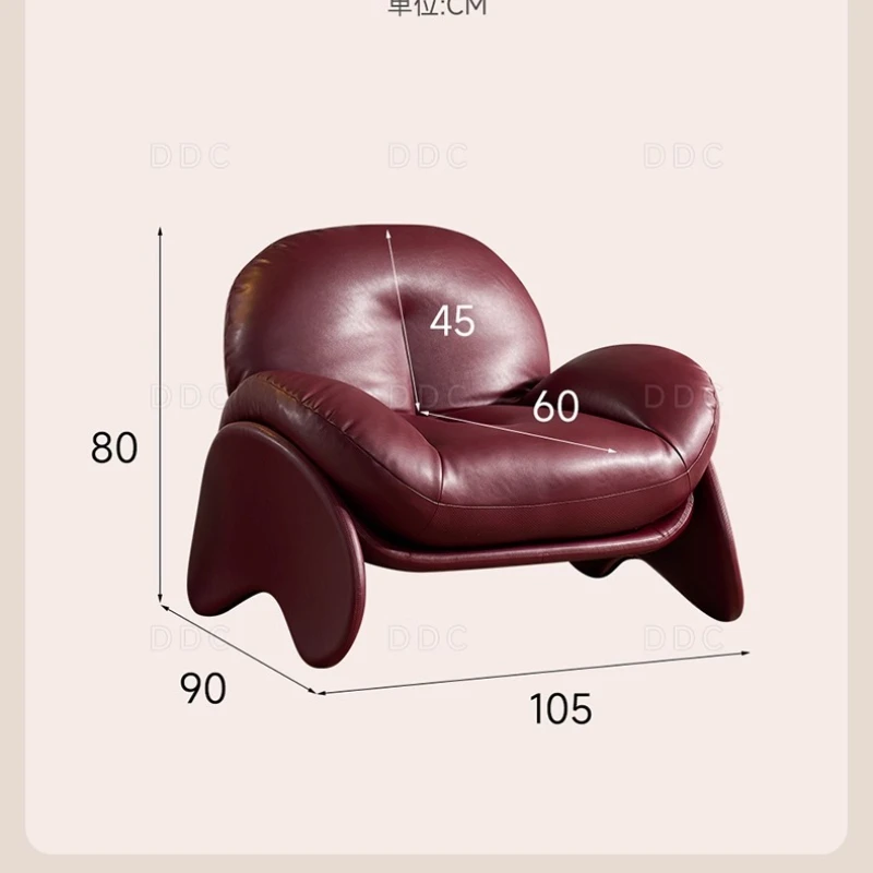 

LH minimalist microfiber leather leisure chair small apartment living room balcony down seat bag sofa