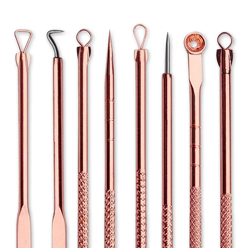 4 Stuks Mee-eter Verwijderen Naalden Zwarte Stippen Cleaner Rvs Spot Extractor Acne Behandeling Naald Gezicht Schoon Care Tool