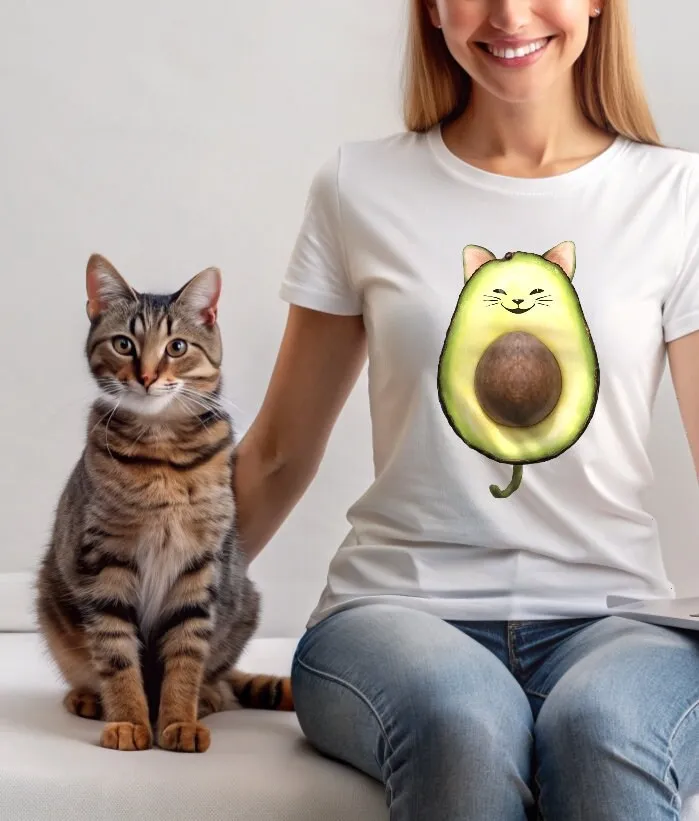 Avocato T Shirt Funny Cat Avocado Pun For Lovers Foodies And Enthusiasts