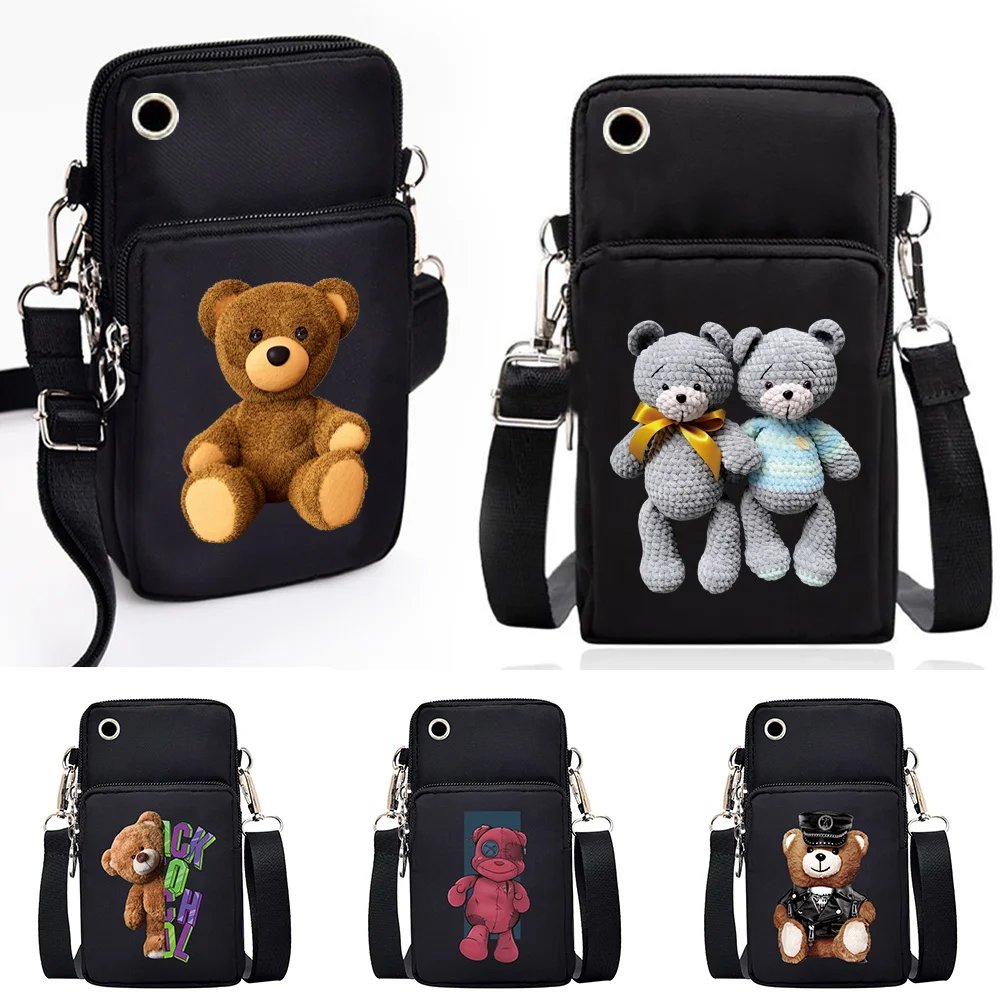 

Women Mobile Phone for Samsung Galaxy S22 S22 Plus S22 Waterproof Female Messenger Bag Purse Wild Mini Bear Series Wrist Pack