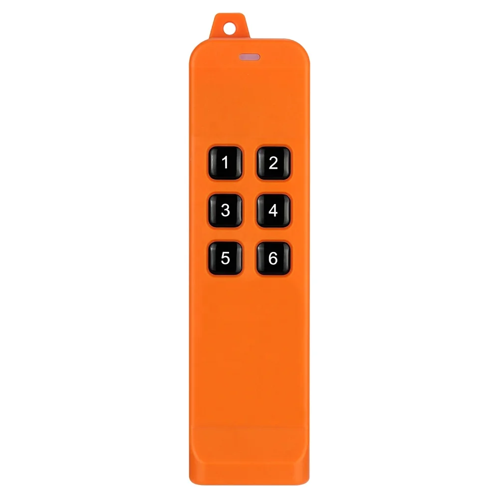 DC 2.4V~5V 6 Buttons Waterproof High Power FSK 434-437MHz Universal Industry Garage RF Remote Control