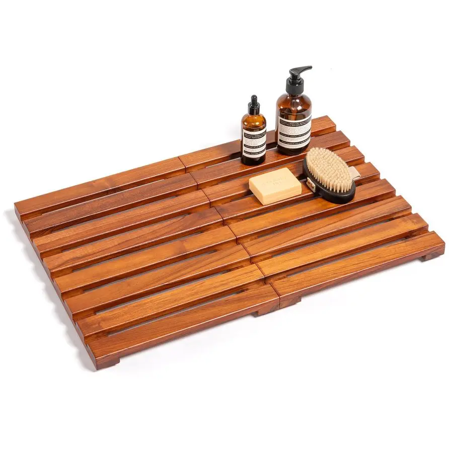 

Shower Mat Premium NonSlip Bath Mat for Bathtub amp Shower, Natural Wooden Bathroom Floor Mat, SpaStyle FastDrying Bathtub Tray,