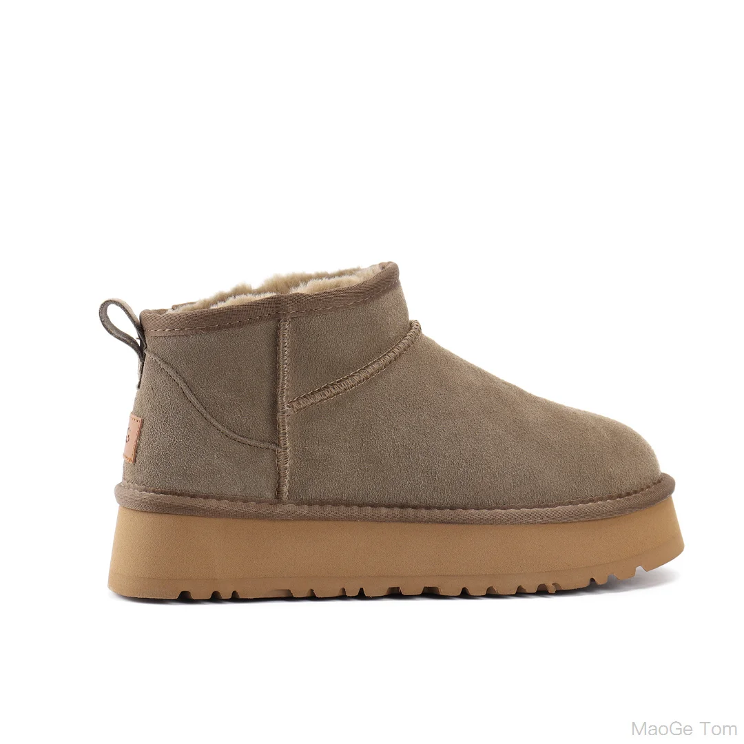 Women's boots, cotton shoes, thick soled anti slip snow boots