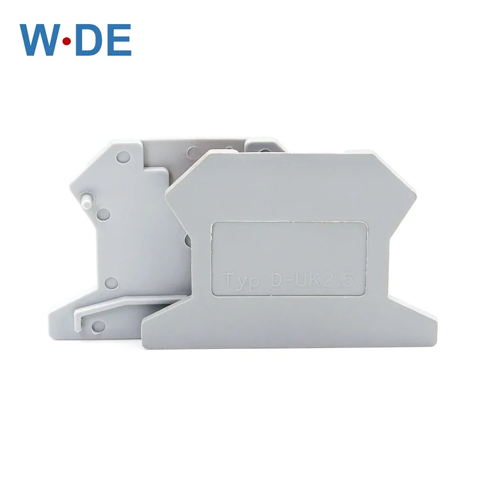 End Cover D-UK 2.5 Voor Klemmenblok UK-2.5B Eindplaten Din Rail Eindblokken Accessoires D-UK2.5 100 Stuks