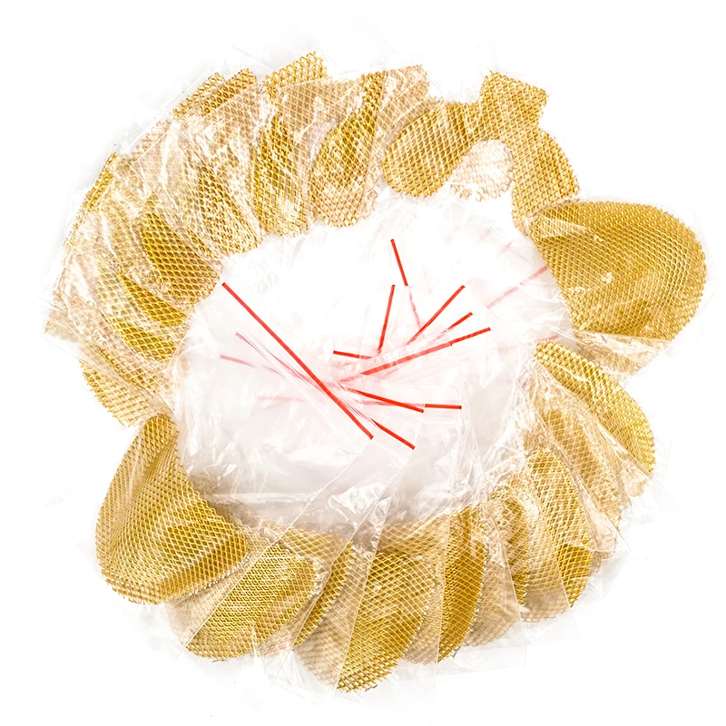 

10Pcs Dental Metal Upper Lower Tooth Reinforcement Mesh 2 Sizes Denture Fabrication Mesh Material Denture Reinforcement