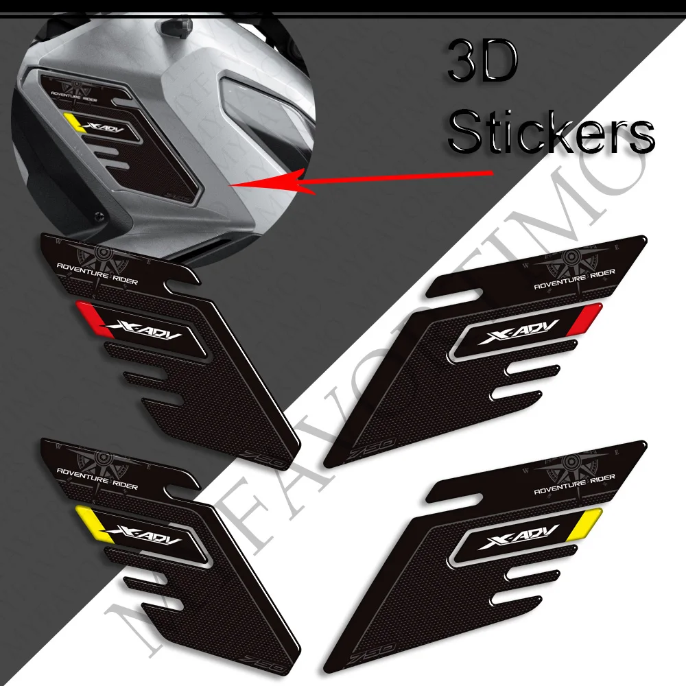 For Honda X-ADV XADV X ADV 750 Motorcycle Protector Tank Pad Kit Wheel Decals Windshield 3D Stickers 2021 2022 2023 2024