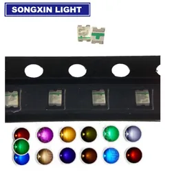 100 pz 0805 2012 SMD LED bianco rosso blu giallo verde arancione ambra blu ghiaccio bianco caldo rosa viola Uv RGB diodo emettitore di luce