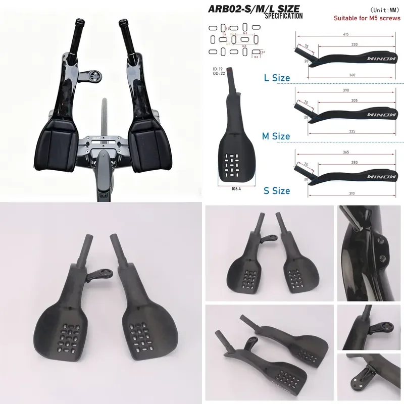 Hot Sale Winowsports Upgrade Carbon Fiber Aero TT Handlebar Clip on Aero Bars Extension Triathlon Time Trial bar With Garmin
