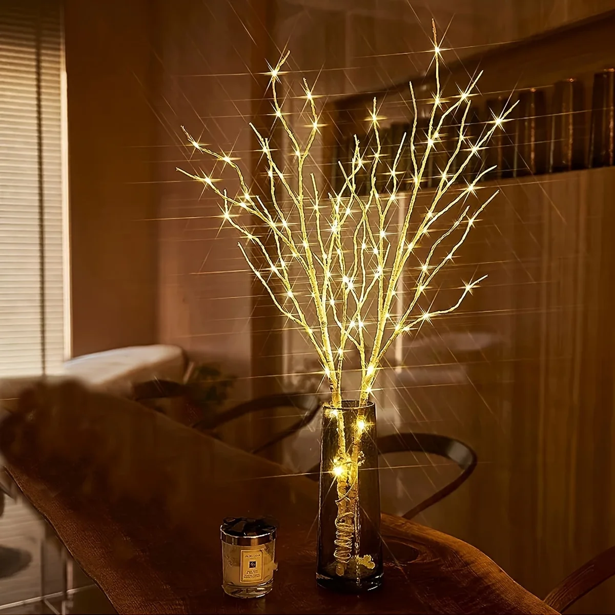 50LED Lighted Birch Tree Warm White LED Artificial Branch Tree Lights for Home Party Festival Christmas Easter Decor Lights 2024 image 6