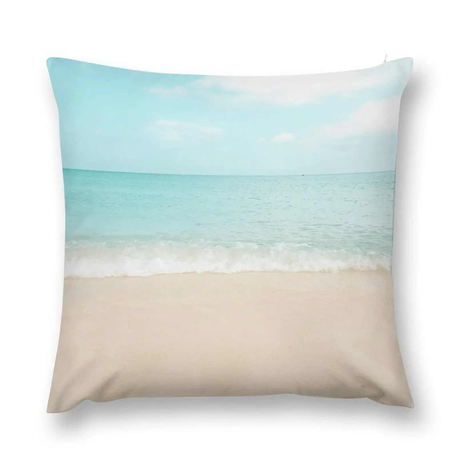 Sunny Blue Ocean Shore in Cuba Throw Pillow Cushions Cushion Child Decorative Sofa Cushions pillow