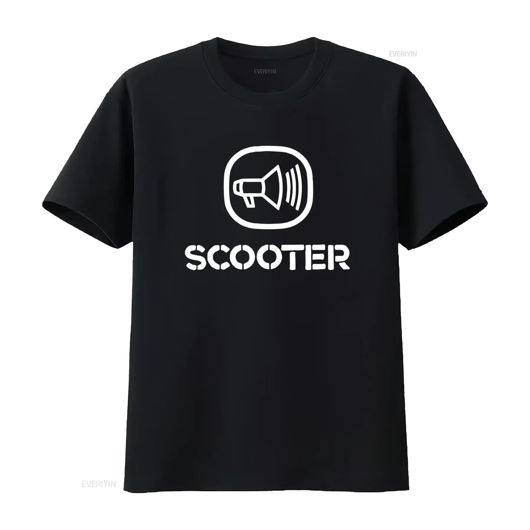 SCOOTER Loudspeaker Design Men's T SHIRT Available in Sizes S M L XL XXL Black and White vintage Washed Unisex Soft Stretched