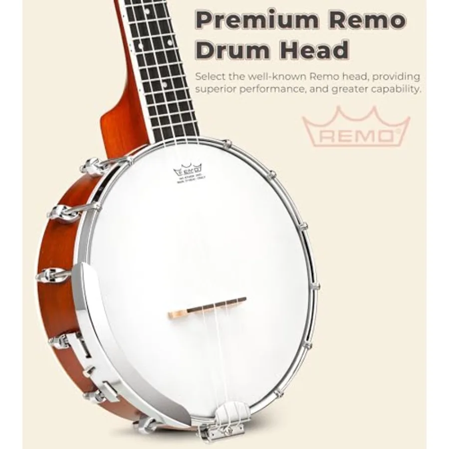 بانجولي 23 بوصة مع رأس REMO فا - مراجعة Ukulele Beginner Kit وسعره