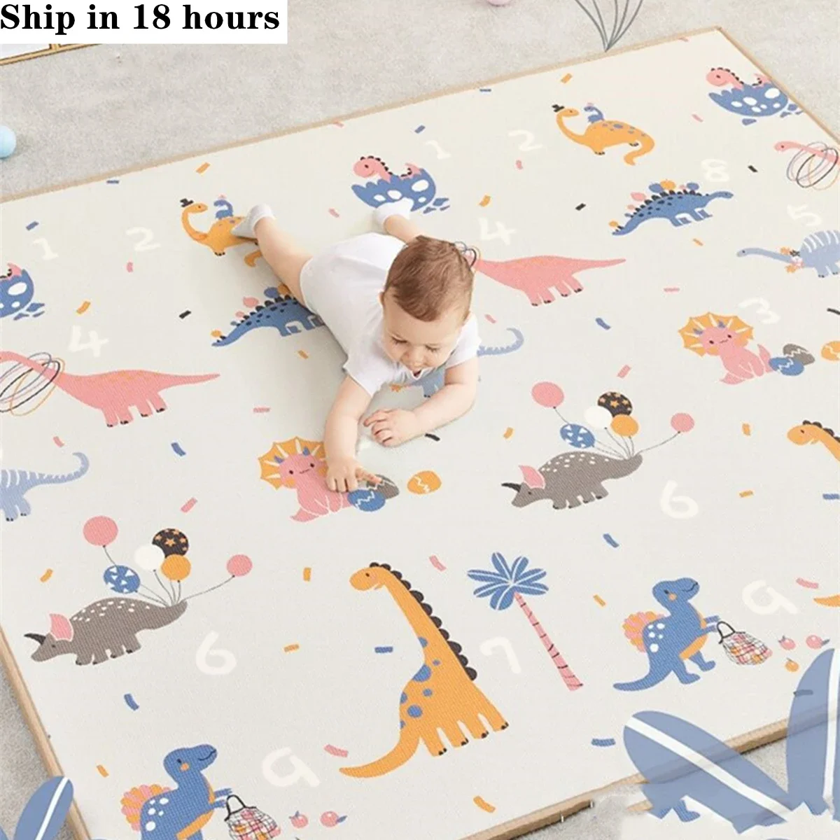 200x180cm EPE Baby Activity Gym Baby Crawling Play Mats Folding Carpet Baby Game Mat for Children's Safety Mat Rug Non-toxic 1cm