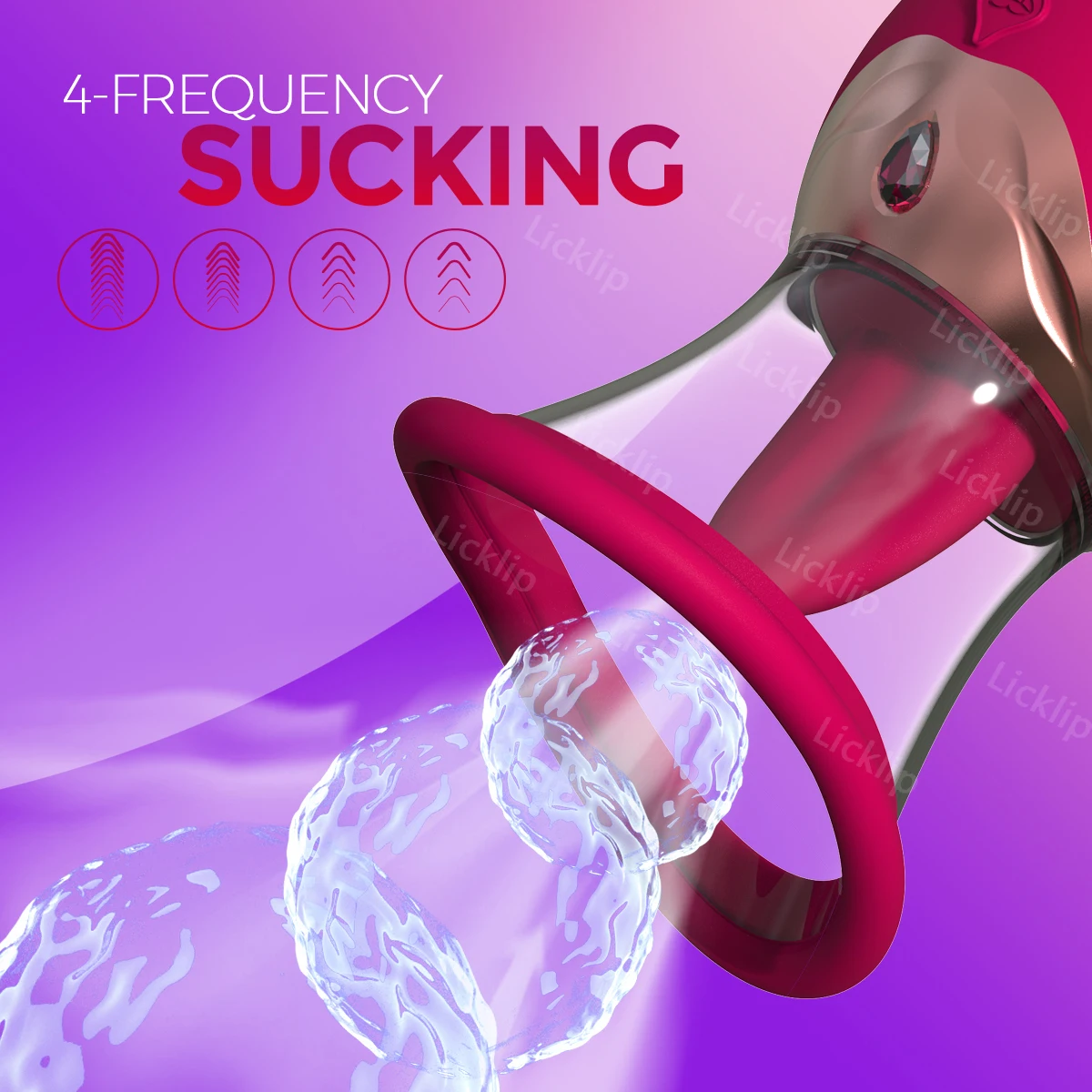 LICKLIP Vacuum Sucking Tongue Licking Vibrator Cup Nipple Massager Clitoris Stimulator Rose Sex Toys for Women masturbation 18+