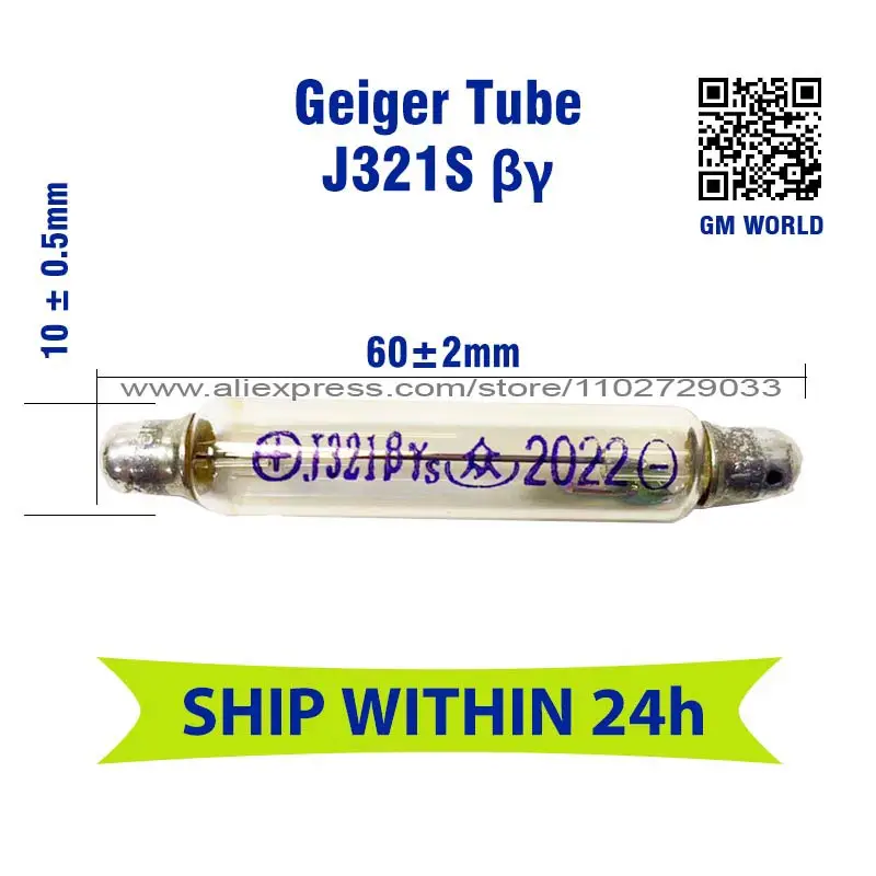 J306 high sensitivity GM tube Geiger Muller tube use for Geiger counter sensor J306 geiger tube