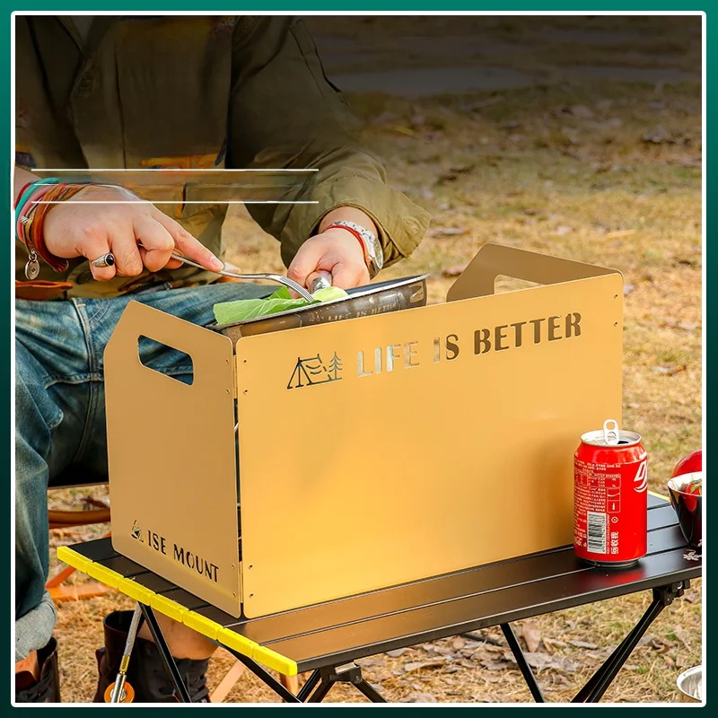 

Outdoor Cam Stove Wihield Thiened Cardboard Stove Windproof Board Portable Large Heat Collecting Board Cam Gear