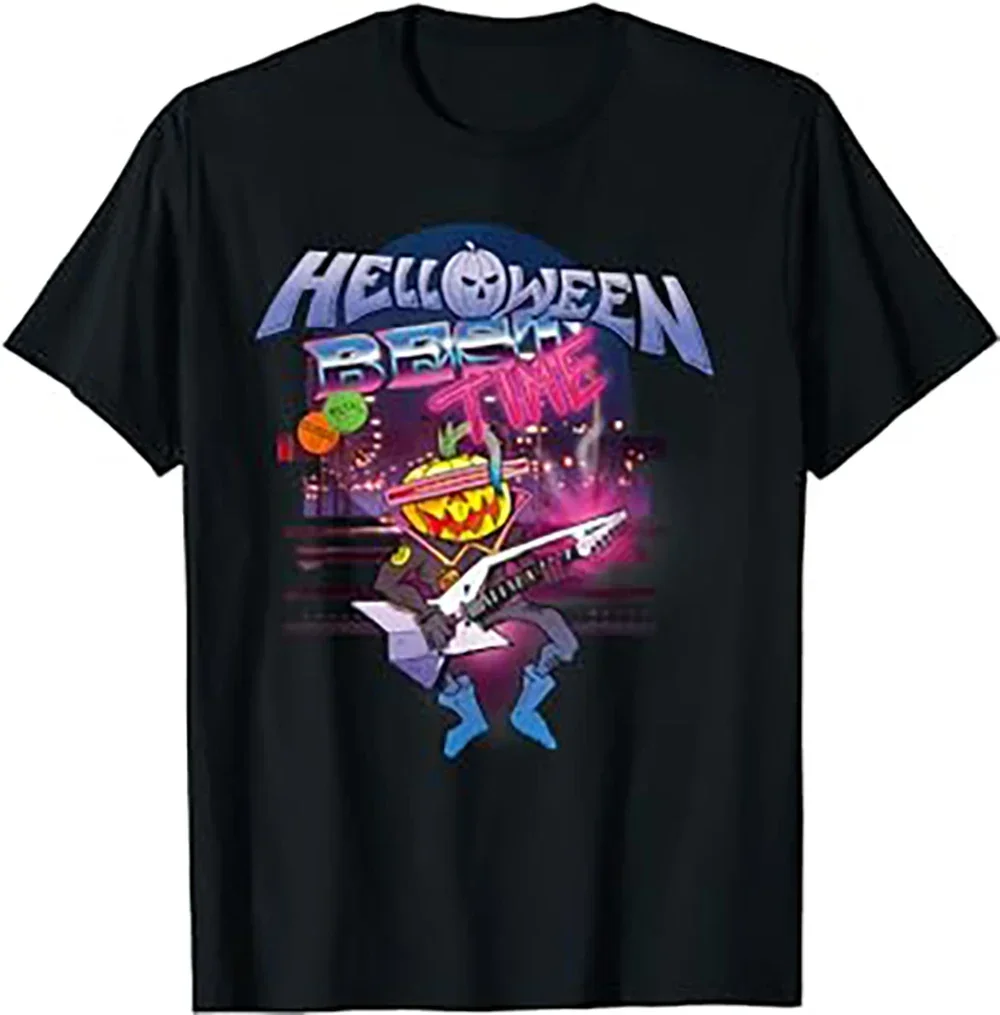 Summer Men's Clothing Helloween Best Time T-Shirt For Men Printed Fashion New Casual Pure Cotton 100% Men's T-Shirt