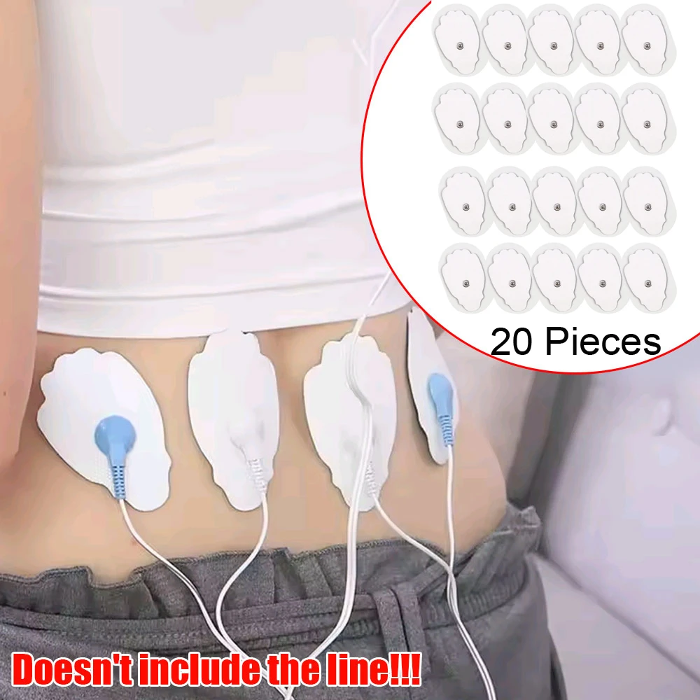 

20 электродных накладок для цифрового аппарата TENS, электроды для акупунктуры, массажер для цифровой терапии, среднечастотные электроды TENS