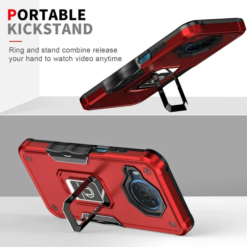 Military Flag Ring Phone Case Suitable for Nokia X100 G400 5G Silicone Shock Protection Case Metal Ring Holder Phone Back Cover