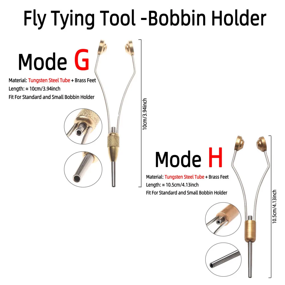 1pc Bi-ceramic Tip Fly Tying Bobbin Thread Holder for Standard & Small Bobbin Dry Wet Nymph Streamer Fishing Lure Fly Tying Tool