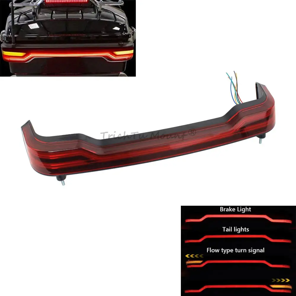 Motorcycle Tour pack Side maker Tail lamp Trunk LED Taillight For Harley Touring Road Electra Glide FLTRK FLHTK 2014-later