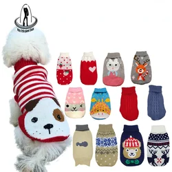 Christmas Cat Dog Sweater Pullover Winter Dog Clothes for Small Dogs Chihuahua Yorkies Puppy Jacket Pet Clothing Ubranka Dla Psa