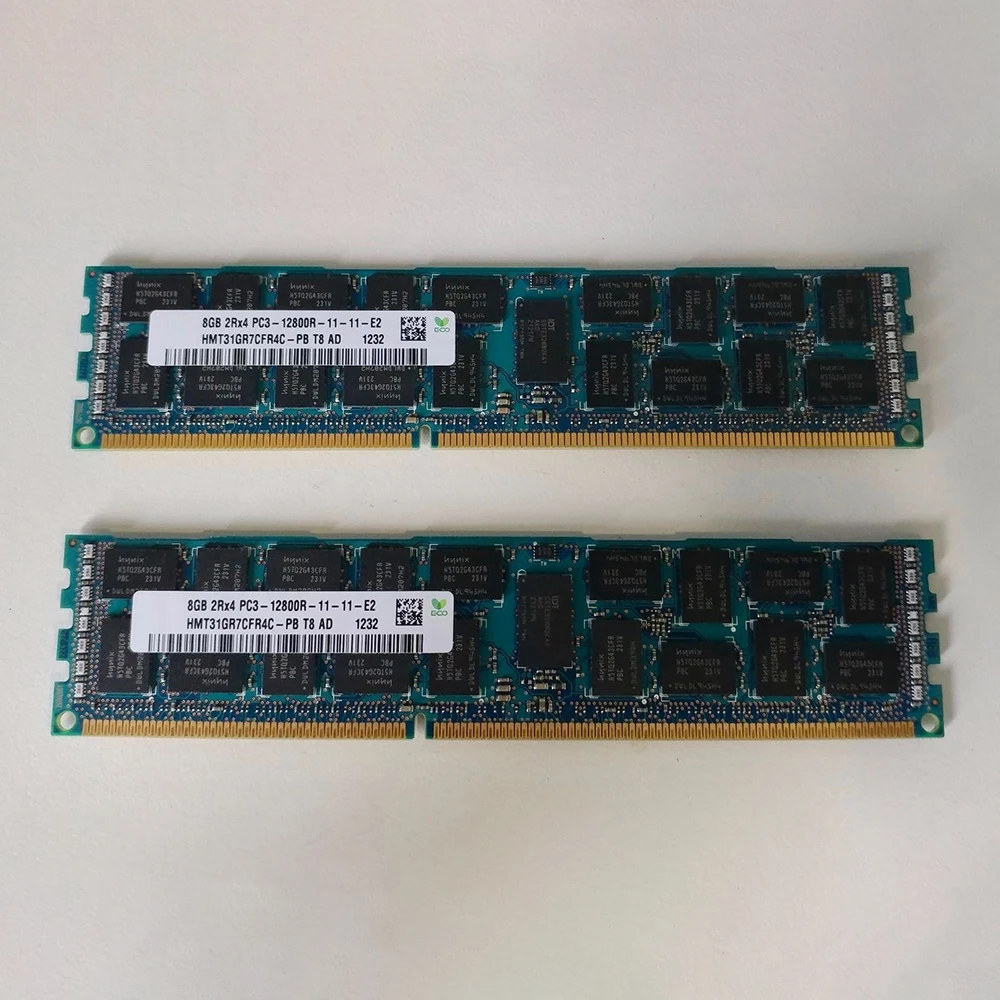 1 Stücke 8 GB 8G 2RX4 PC3-12800R 1600 MHz HMT31GR7CFR4C-PB DDR3 1600 Speicher Für SK Hynix RAM