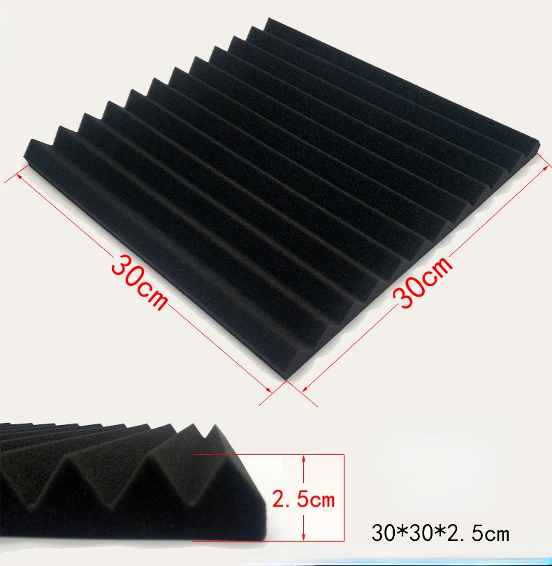 1Pcs 300x300x25mm Studio Acoustic Foam Soundproof Pyramid Sound Absorption Treatment Panel Tile Protective Sponge Sealing Strip