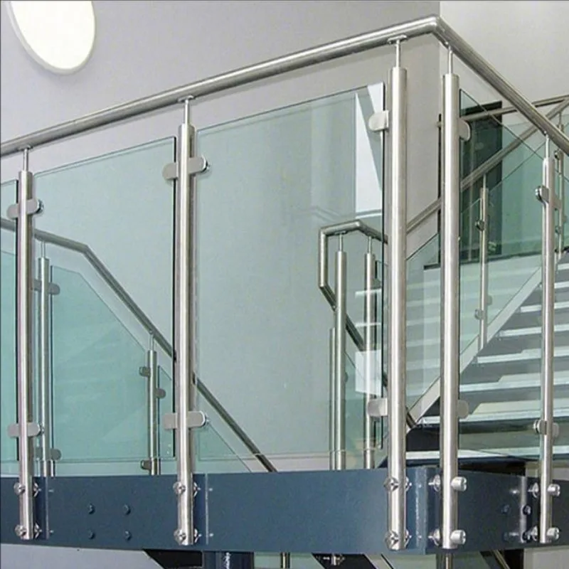 Stainless steel glass railing, tempered glass railing, balcony stairs safety protection