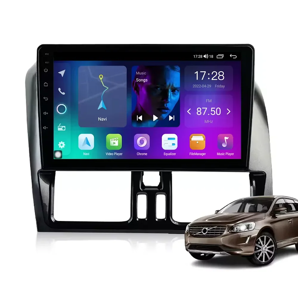 

Autoradio 9 Inch Android 13 Car Monitor Car Stereos Support 4G WIFI BT Fm Am DSP GPS&Navigation For Volvo Series XC60 S60 S80