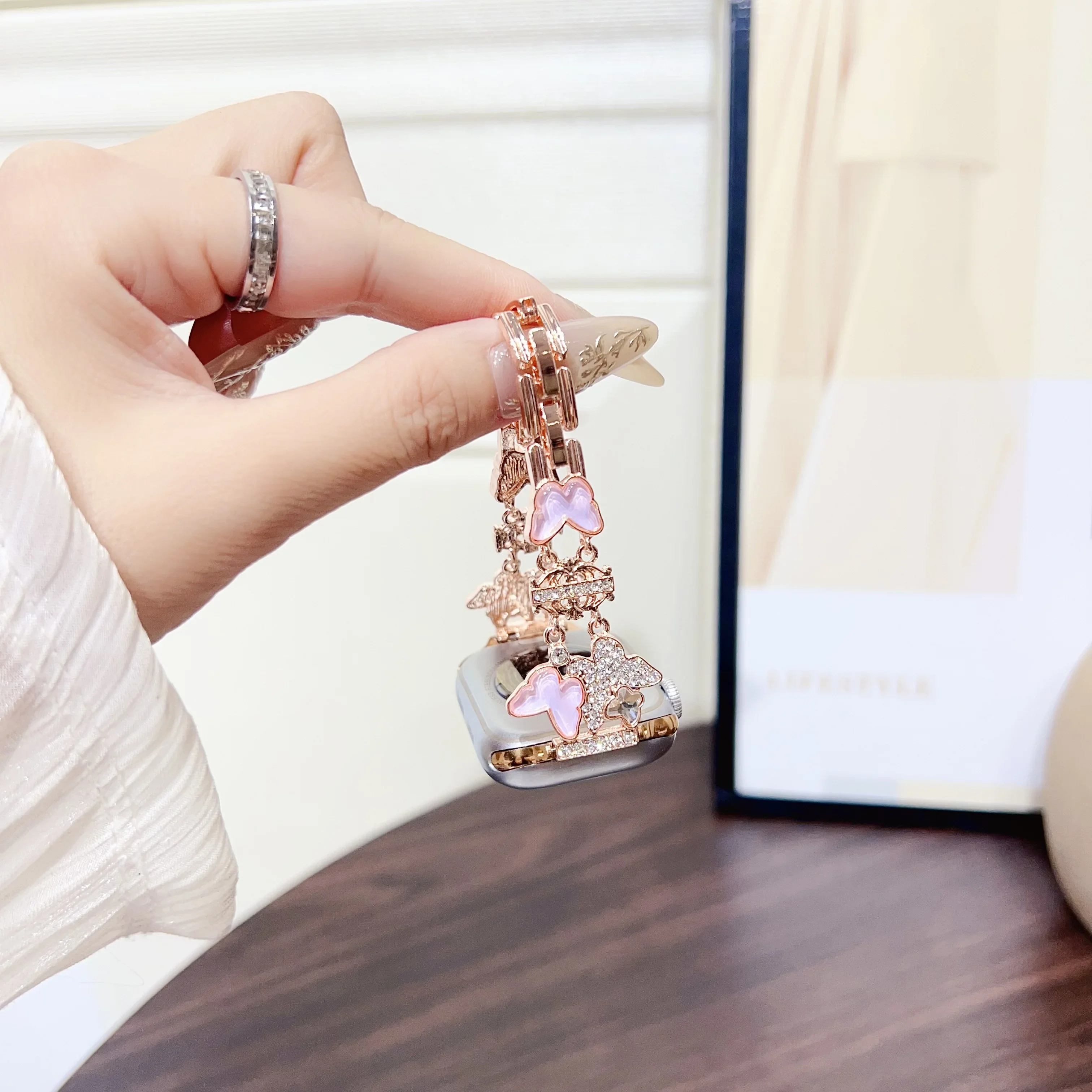 ممتاز فراشة معدنية سوار ربط ل سوار ساعة أبل سلسلة 11/8/7/6/10/9 40 مللي متر 41 مللي متر 38 مللي متر 42 مللي متر 44 مللي متر 45 مللي متر 46 مللي متر حزام