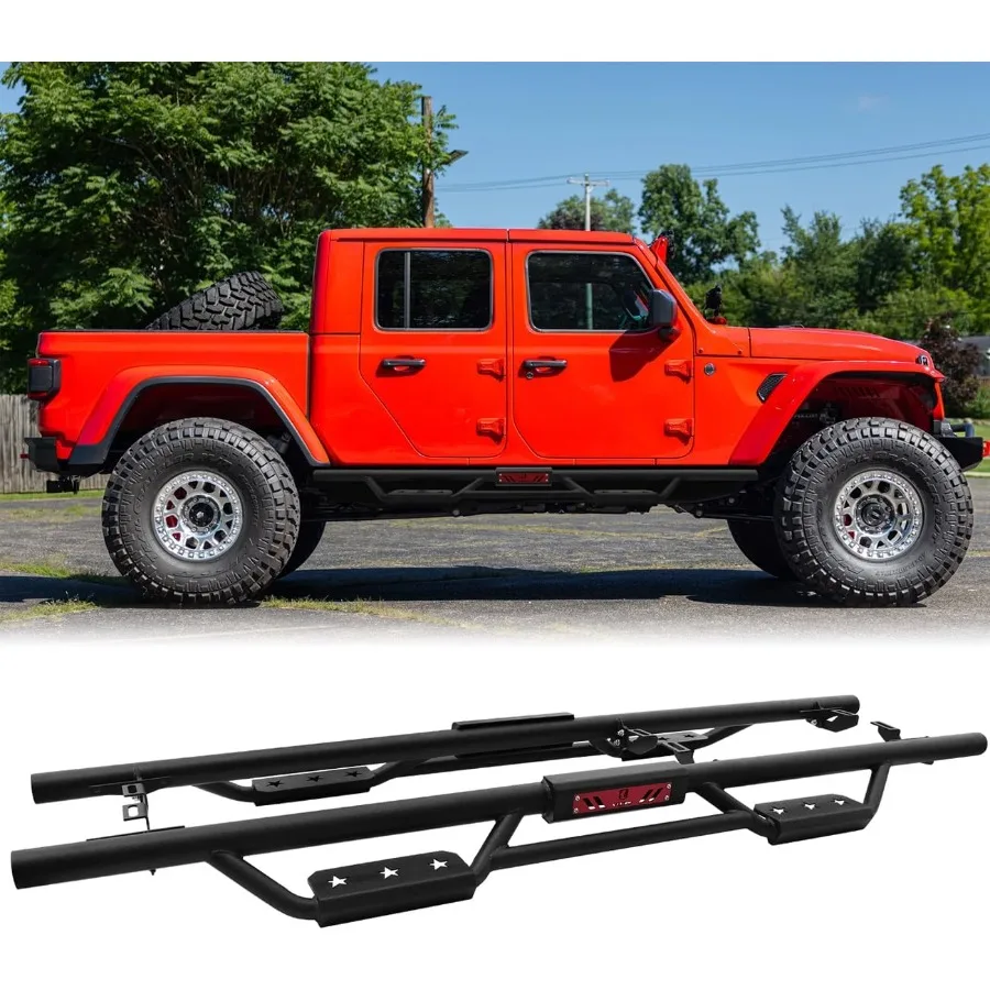 

Side Step Bars Running Boards for 20202025 Gladiator JT 4 Doors with Enhanced Accessibility and RustResistant Aluminum Finish D