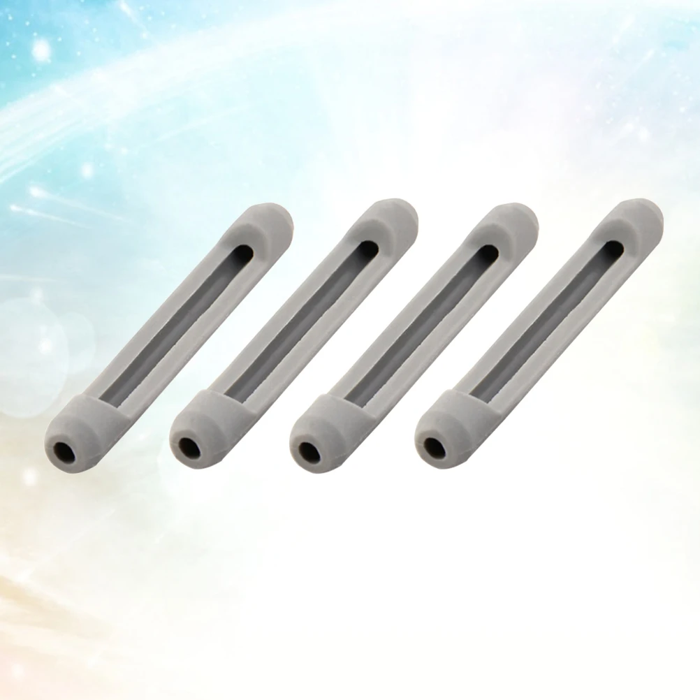 

4 Pairs Guards Spectacle Leg Covers Glasses Silicone Sleeves Grey Anti Ear Hooks