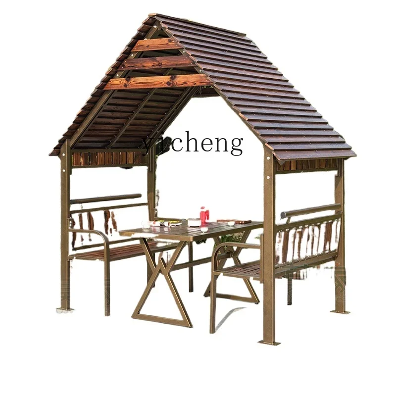 TQH outdoor pavilion chalet courtyard villa solid wood garden agritainment landscape homestay four corner pavilion